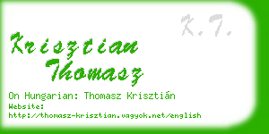 krisztian thomasz business card
